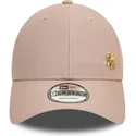 casquette-courbee-beige-ajustable-avec-logo-dore-9forty-flawless-new-york-yankees-mlb-new-era