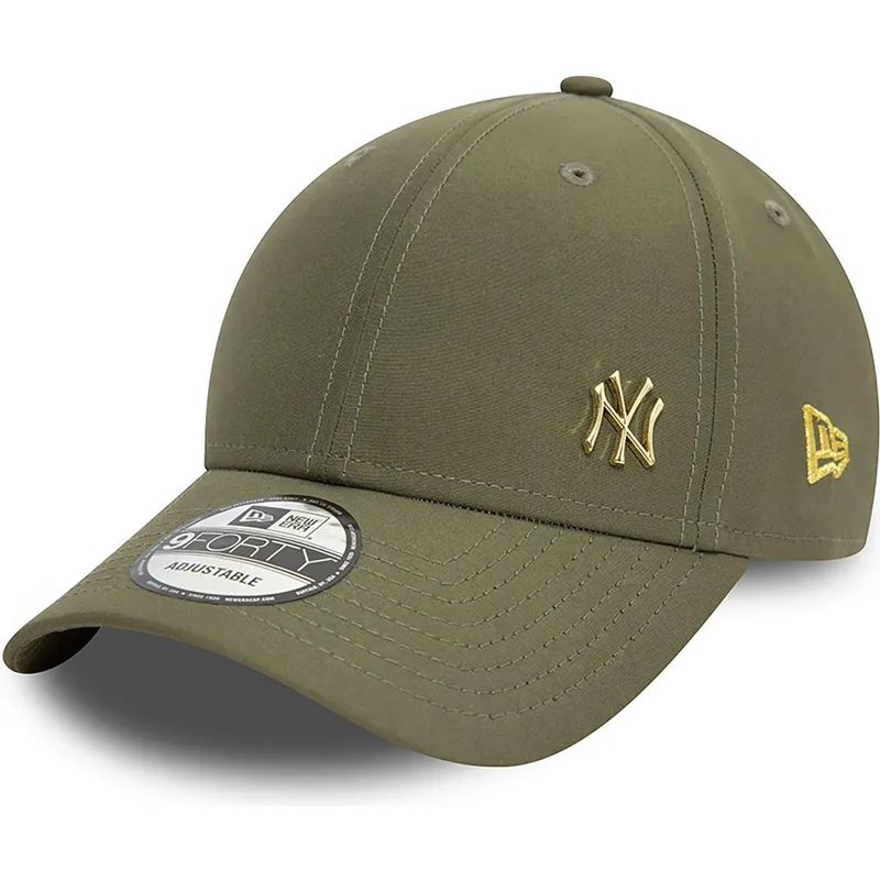 cappellino-verde-curvo-regolabile-con-logo-dorato-9forty-flawless-dei-new-york-yankees-mlb-di-new-era