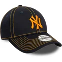 cappellino-curvo-blu-navy-regolabile-con-logo-arancione-per-bambino-9forty-stitch-dei-new-york-yankees-mlb-di-new-era