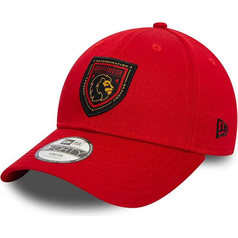 rote-gebogene-snapback-kappe-fur-kinder-von-gryffindor-harry-potter-von-new-era