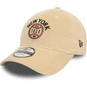 mutzen-gebogen-beige-verstellbares-band-the-empire-state-9twenty-cord-der-new-york-ciudades-y-playas-von-new-era