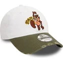 cappellino-curvo-bianco-e-verde-regolabile-9twenty-washed-di-diavolo-della-tasmania-looney-tunes-di-new-era