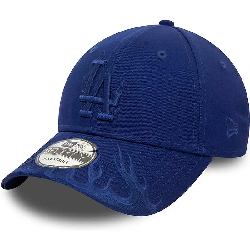 cappelli-curva-blu-cinghia-regolabile-9forty-flame-dei-los-angeles-dodgers-mlb-di-new-era