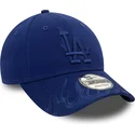 mutzen-gebogen-blau-verstellbares-band-9forty-flame-der-los-angeles-dodgers-mlb-von-new-era
