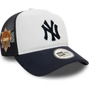 casquette-trucker-blanche-et-bleue-marine-a-frame-world-series-new-york-yankees-mlb-new-era