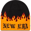 berretto-nero-e-arancione-skull-knit-flame-di-new-era