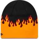 berretto-nero-e-arancione-skull-knit-flame-di-new-era