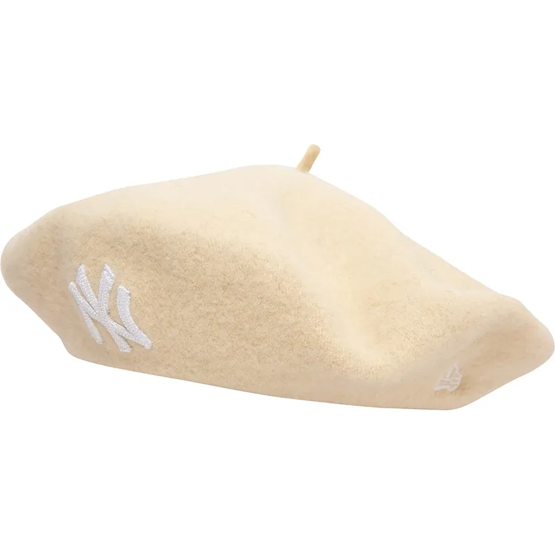 basco-beige-da-donna-wool-beret-dei-new-york-yankees-mlb-di-new-era