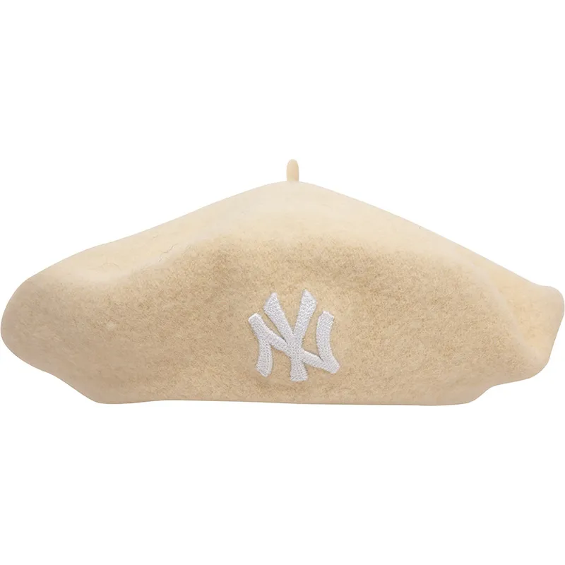 basco-beige-da-donna-wool-beret-dei-new-york-yankees-mlb-di-new-era