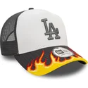 cappellino-trucker-bianco-e-grigio-a-frame-flame-dei-los-angeles-dodgers-mlb-di-new-era