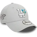 cappelli-curva-grigio-cinghia-regolabile-9forty-flower-icon-dei-los-angeles-dodgers-mlb-di-new-era