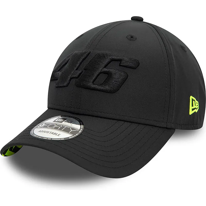 mutzen-gebogen-schwarz-verstellbares-band-9forty-geo-undervisor-print-der-valentino-rossi-vr46-motogp-von-new-era mutzen-gebogen-schwarz-verstellbares-band-9forty-geo-undervisor-print-der-valentino-rossi-vr46-motogp-von-new-era