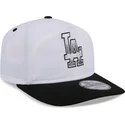 cappellino-curvo-bianco-e-nero-snapback-golfer-chrome-logo-dei-los-angeles-dodgers-mlb-di-new-era