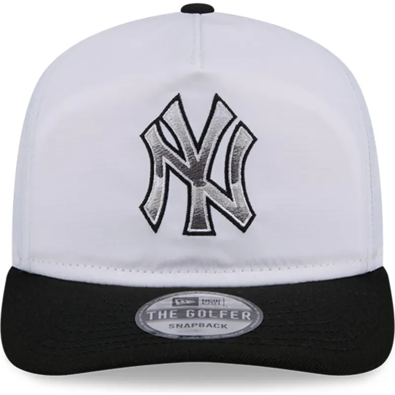 gorra-buet-hvid-og-sort-snapback-golfer-chrome-logo-af-new-york-yankees-mlb-fra-new-era