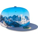 cappello-piatto-blu-aderente-59fifty-photoreal-dei-los-angeles-dodgers-mlb-di-new-era