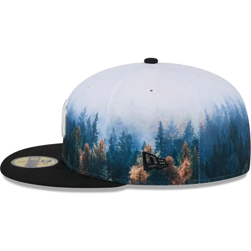 cappello-piatto-nero-aderente-59fifty-photoreal-dei-new-york-yankees-mlb-di-new-era