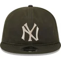 cappello-piatto-verde-regolabile-9fifty-waxed-canvas-dei-new-york-yankees-mlb-di-new-era