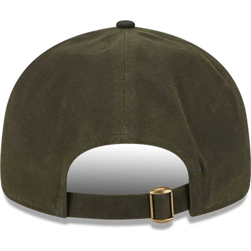 cappello-piatto-verde-regolabile-9fifty-waxed-canvas-dei-new-york-yankees-mlb-di-new-era