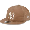 casquette-plate-marron-ajustable-9fifty-waxed-canvas-new-york-yankees-mlb-new-era