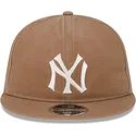 new-era-flat-brim-9fifty-waxed-canvas-new-york-yankees-mlb-brown-adjustable-cap