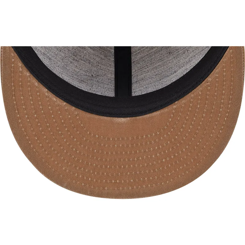 cappello-piatto-marrone-regolabile-9fifty-waxed-canvas-dei-new-york-yankees-mlb-di-new-era