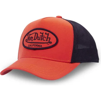 Casquette trucker orange BLRE Von Dutch