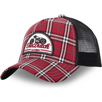 Czapka trucker czerwono-czarna CAR04 Von Dutch