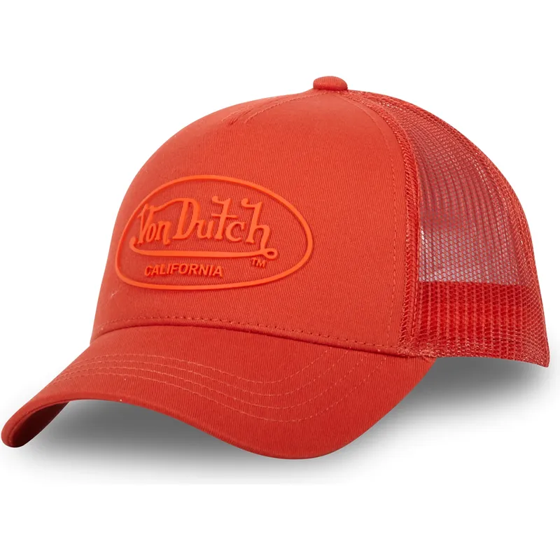 gorra-trucker-arancione-log06-di-von-dutch