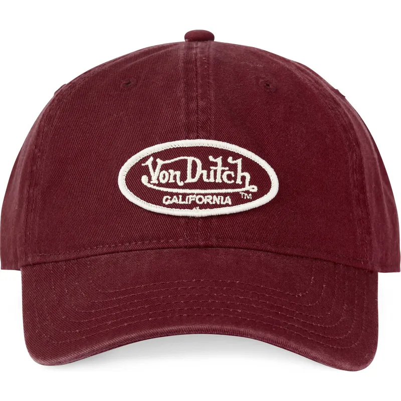 cappellino-curvo-granata-regolabile-log-bur-di-von-dutch