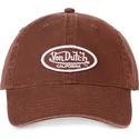 gorra-curva-marron-ajustable-log-cof-de-von-dutch