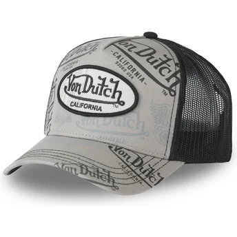 Grå og sort trucker-kasket CAFE02 fra Von Dutch