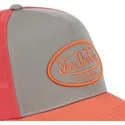 gorra-trucker-gris-y-naranja-flam-de-von-dutch