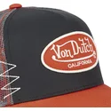 casquette-trucker-noire-et-orange-gror-von-dutch