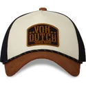 snapback-marrone-e-nero-con-visiera-curva-vint01-di-von-dutch