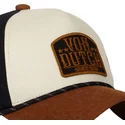 snapback-marrone-e-nero-con-visiera-curva-vint01-di-von-dutch