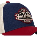 cappellino-curvo-blu-beige-e-rosso-snapback-vint05-di-von-dutch