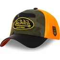 von-dutch-vint08-snapback-kappe-mit-gebogenem-schirm-in-tarn-und-orangetonen