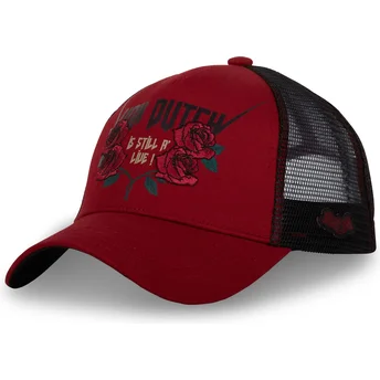 Κόκκινο και μαύρο καπέλο trucker GUN της Von Dutch