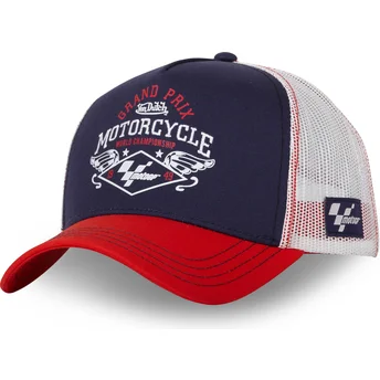 Casquette trucker bleue marine, blanche et rouge MOTO CT 24 MotoGP Von Dutch