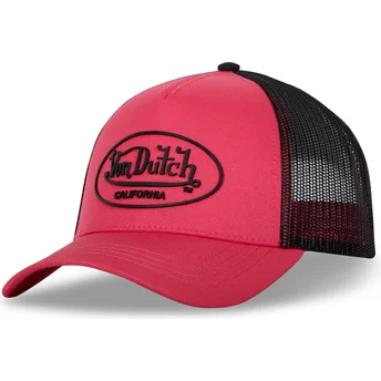 Czapka trucker różowo-czarna FLU P Von Dutch
