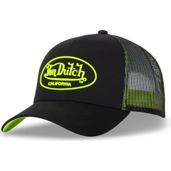 Casquette trucker noire et jaune DOM Y Von Dutch