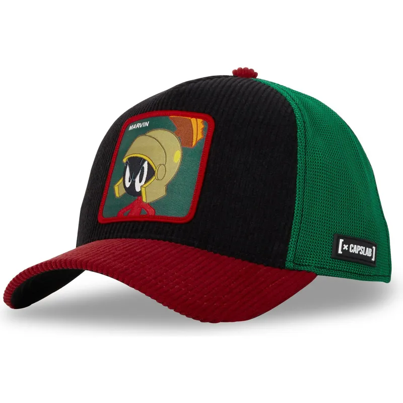 gorra-trucker-svart-gron-och-rod-marvin-martian-loo10-mar-looney-tunes-fran-capslab