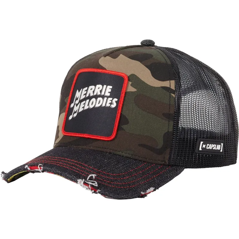 gorra-trucker-camouflage-og-sort-merry-melodies-loo10-fol-looney-tunes-fra-capslab