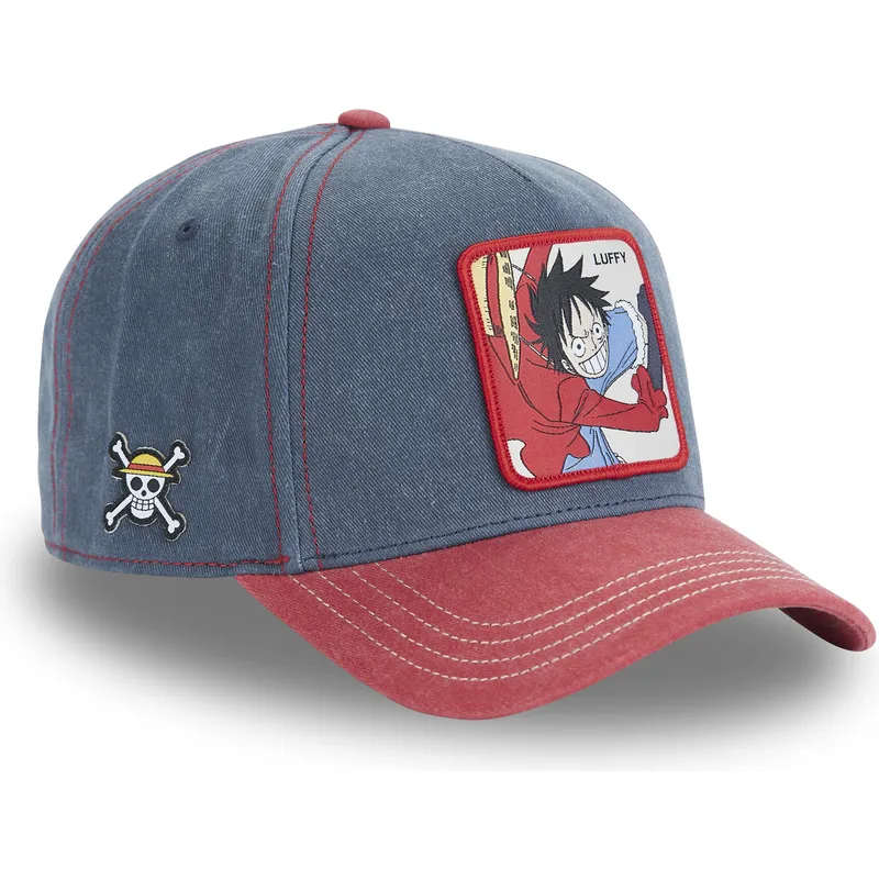 blaue-und-rote-gebogene-snapback-kappe-monkey-d-luffy-op4-hak-one-piece-von-capslab