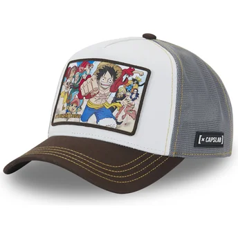 Cappellino trucker multicolore Straw Hat Pirates OP4 PIR One Piece di Capslab