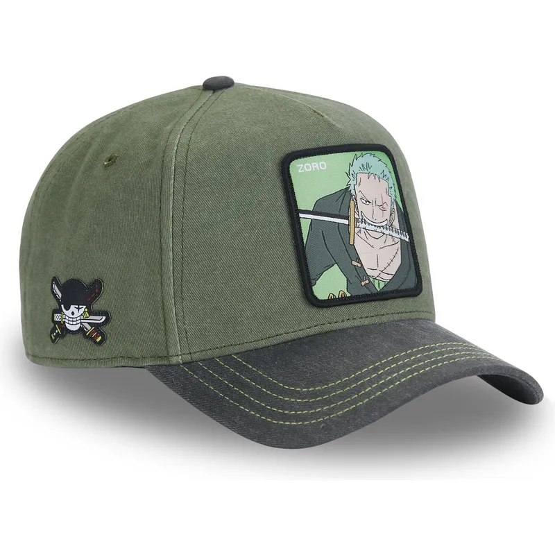 berretto-snapback-verde-curvo-roronoa-zoro-op4-zor-one-piece-di-capslab