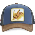 capslab-pokemon-pkm5-pik-pikachu-dunkelblaue-und-braune-trucker-kappe