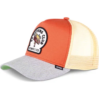 Casquette trucker orange et grise Do Nothing Club HFT DNC 1.1 Djinns