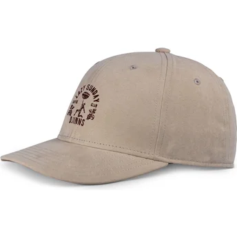 Cappello curvo beige regolabile TrueFit Lazy Classic di Djinns
