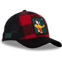 cappellino-trucker-rosso-e-nero-daffy-duck-loo10-lum-looney-tunes-di-capslab